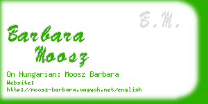 barbara moosz business card